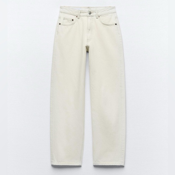 ZARA White Tailored Balloon Barrel Jeans - Picture 13 of 16